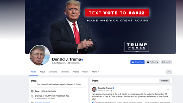Meta rehabilita cuenta de Facebook del expresidente de EEUU Donald Trump luego de una suspensión de 2 años