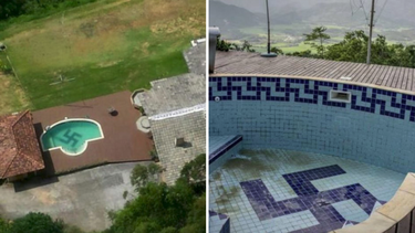 obligan a un profesor brasileno a reformar su piscina para ocultar una esvastica gigante en el fondo